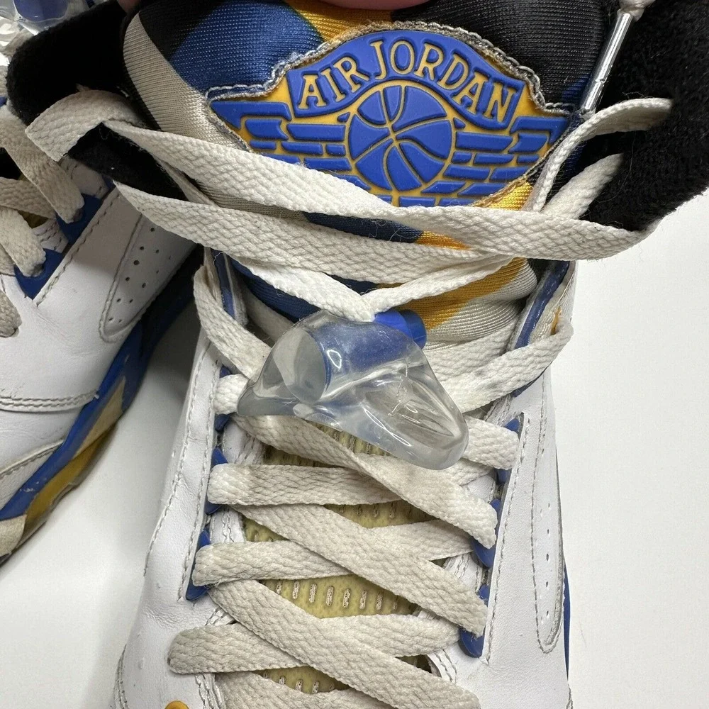 Nike Air Jordan‎ Sixty plus 60+ Laney Size 10.5 Mens Shoes White Blue Yellow